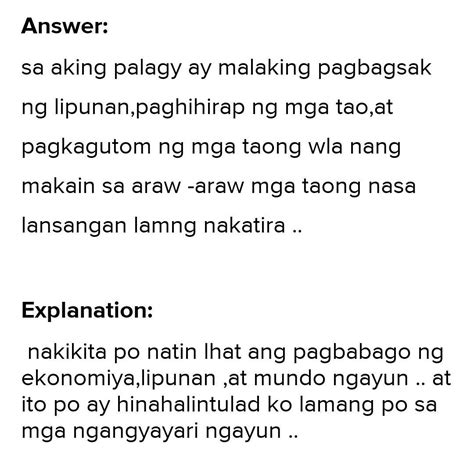 Ano Ano Ang Pagbabagong Naganap Sa Nayon Ni Fak Ano Ang Naging Epekto