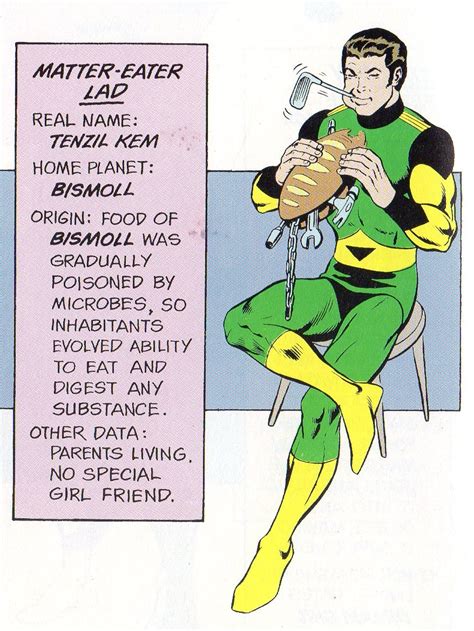 Superboy And the Legion of Super-Heroes: Member Profile: Matter Eater Lad