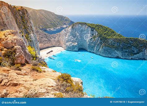 Ship Wreck Beach Navagio Bay Stock Photo Image Of Greece Europe