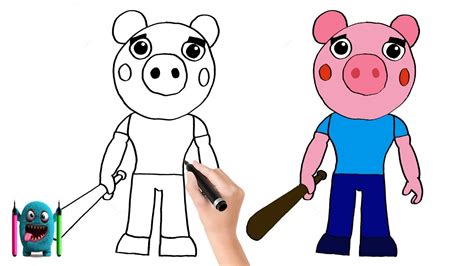 Roblox Piggy George Çizimi How to Draw Piggy YouTube
