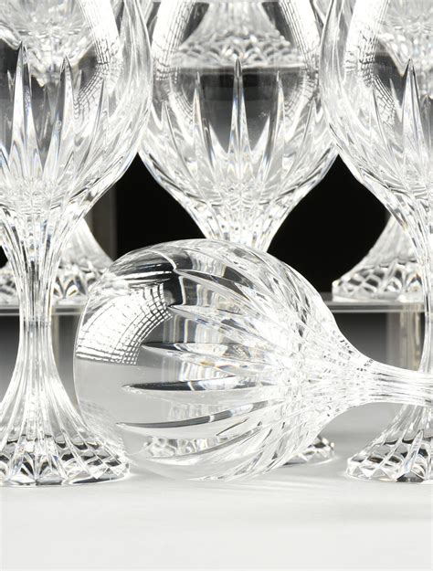 A Set Of Fourteen Baccarat Massena Crystal Bordeaux Wine Glasses French Modern Simpson