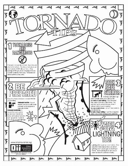 Tornado Coloring Pages Weather Colour Storm Printable