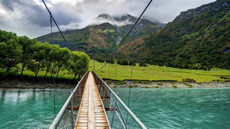 Brown Wooden Bridge Nature Hd Wallpaper Wallpaper Flare