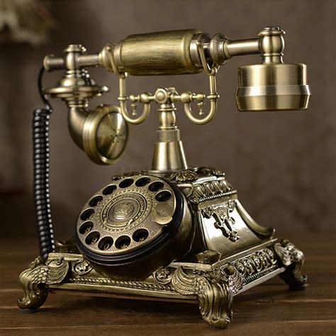 Vintage Rotary Téléphone Fixe Cadran Rotatif Main Libre Old Phone
