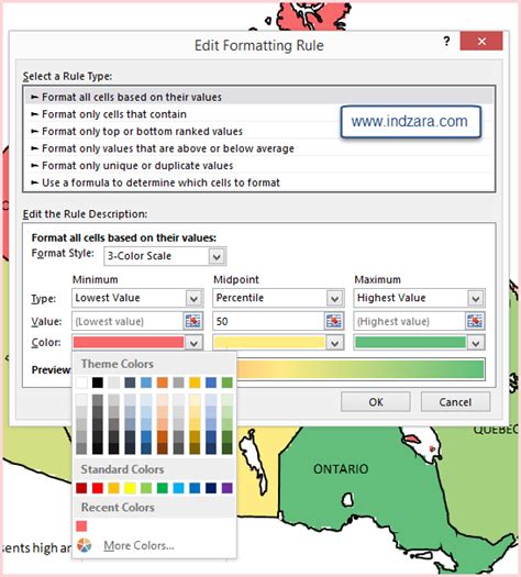 Canada Heat Map Excel Template 10 Provinces And 3 Territories