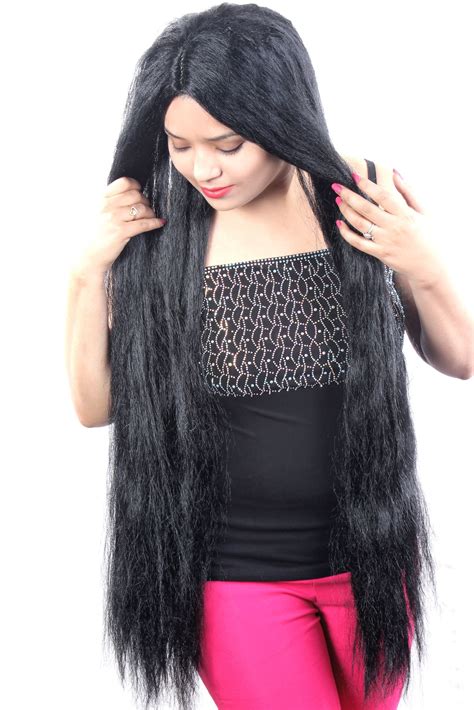 31 inch indian hi long women black hair wig straight long indian style buy online at low price