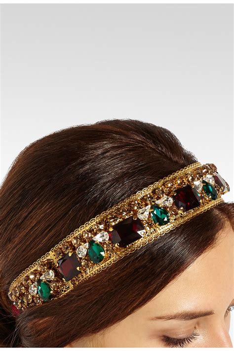 dolce and gabbana gold plated swarovski crystal headband net a porter swarovski crystal