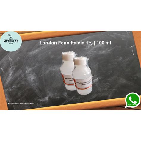 Jual Larutan Fenolftalein Phenolphthalein Solution 1 100 Ml