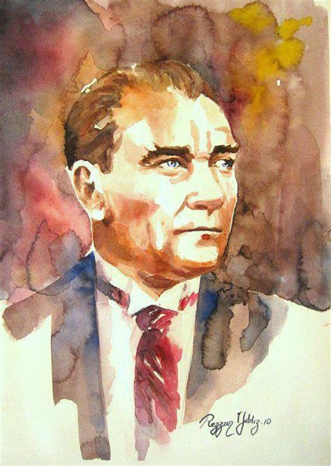 Sulu Boya İle Çizilmiş 15 Muhteşem Atatürk Portresi