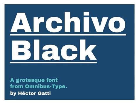 Archivo Black Font Archivo Font Examples Trimsuits