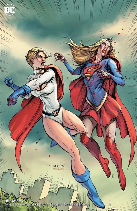 Dceased 6 Variant Cover Power Girl Vs Superbirl By Mark Texeria