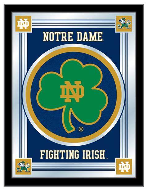Notre dame irish football 2021 tickets. Notre Dame Fighting Irish Shamrock Logo Mirror