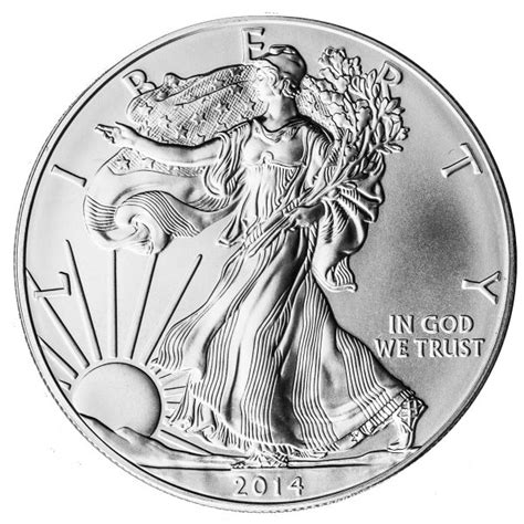 1 Oz American Eagle Silver Coin Random Year Border Gold