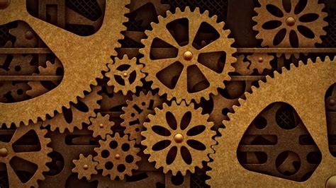 Steampunk Mechanical Gears Rotation Motion Graphics Youtube