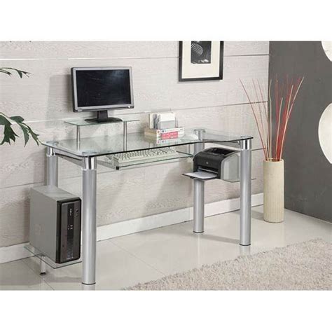Show Big Images Glass Desk Office Home Office Furniture Glass Desk