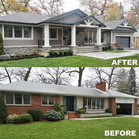 Before And After Front Porch Makeovers Beneath My Heart Renovation Facade Architecture