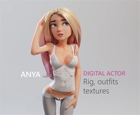 Anya Stylized Digital Actor 3d Model Rigged Cgtrader