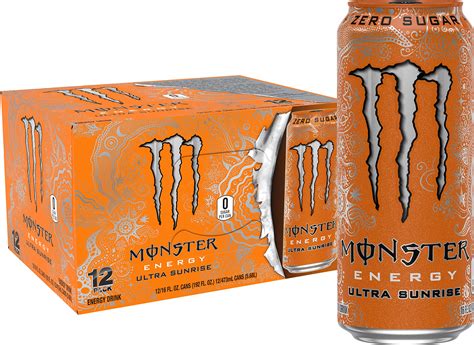 Monster Energy Ultra Sunrise Sugar Free Energy Drink 16 Ounce Pack