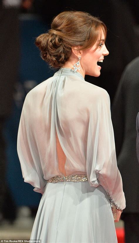 Kate Middleton Braless At Spectre World Premiere In Jenny Packham Gown