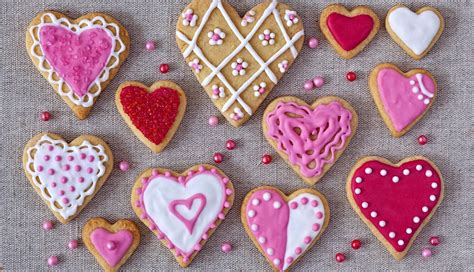 1336x768 Pink Color Heart Shaped Cookies Laptop Hd Hd 4k Wallpapers