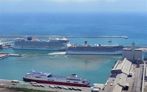 Barcelona Cruise Ship Port Cruise Panorama