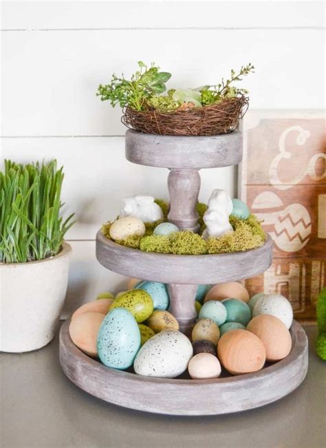 Easy Diy Three Tier Stand Made From A Thrift Store Find Easter
