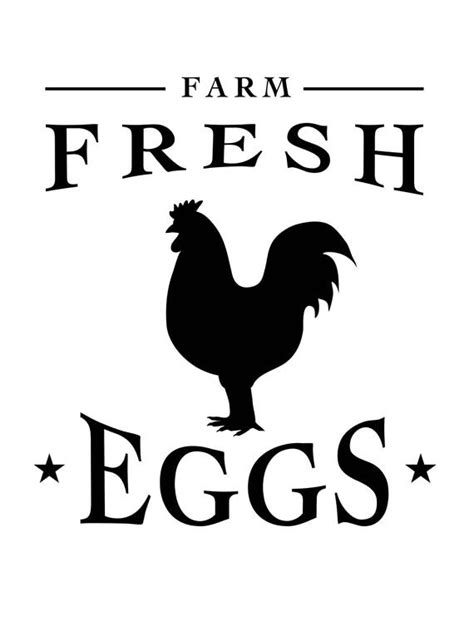 Farm Fresh Eggs Diy Adhesive Stencil