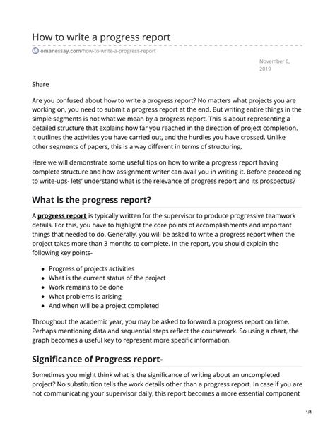 How To Write A Progress Report By Digiprom21 Issuu