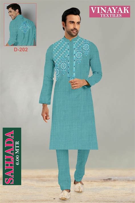 Embroidered Cotton Mens Designer Pathani Suit At Rs 400piece In Surat