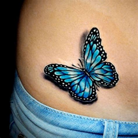 45 Cool 3d Tattoo Ideas For Men And Women Vis Wed Blue Butterfly Tattoo Color Butterfly
