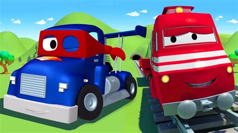 Troy The Train And Carl The Super Truck In Car City 🚆🚛 Cars And Trucks