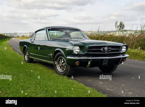 1965 Ford Mustang Parked On A Country Lane Stock Photo Alamy