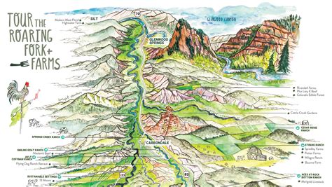 The Roaring Fork Valley Farm Map Carbondale Co