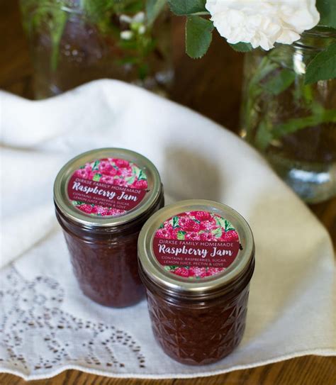 Customized Raspberry Jam Canning Label Raspberry Jelly Etsy