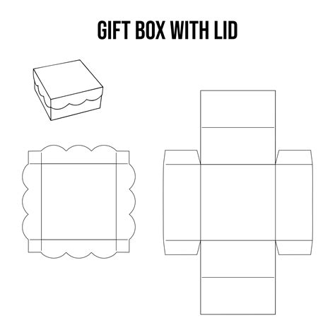 Best Gift Box With Lid Template Printables PDF For Free At Printablee