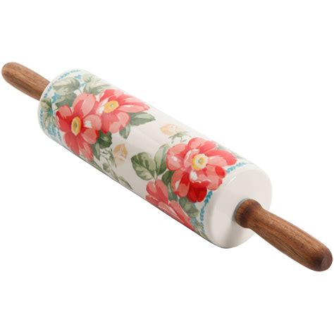 The Pioneer Woman Floral Rolling Pin 184 Stoneware Vintage