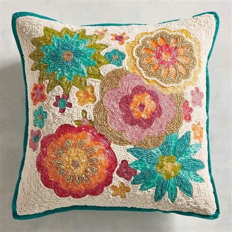 Pier 1 Imports Blooms Allover Beaded Pillow Beaded Pillow Pillows