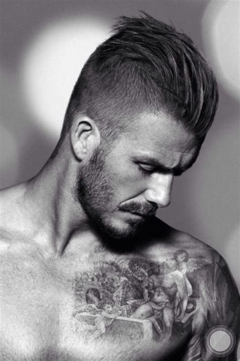 David Beckhams Undercut Mens Hairstyles Undercut Beard Hairstyle
