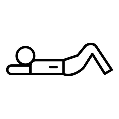 Lying Down Icon Style 21264976 Vector Art At Vecteezy