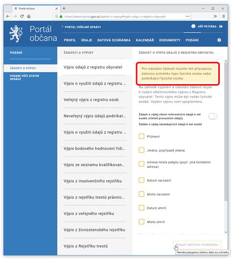 V tomto portále si sami mžete změnit kontaktní údaje. Portál občana