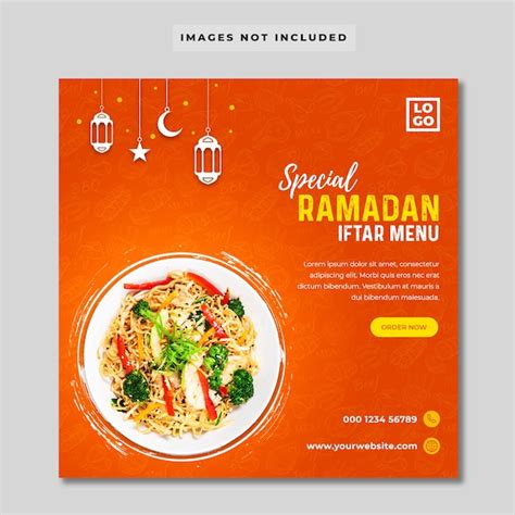 Premium Psd Ramadan Iftar Menu Social Media Banner Template