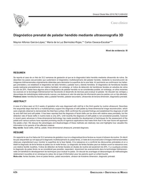 Diagn Stico Prenatal De Paladar Hendido Mediante