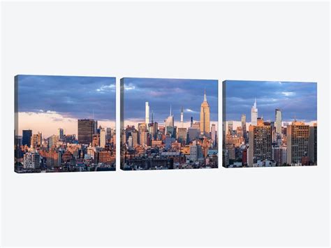 Midtown Manhattan Skyline Panorama At S Canvas Art Print Jan Becke