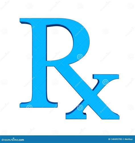 Rx Prescription Medicine Symbol Isolated Stock Illustration