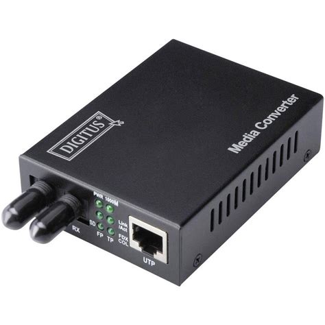 Digitus Convertidor De Medios Fast Ethernet 10100 Rj45 Fibra Óptica St