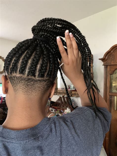 Box Braids With Shaved Sides For Artofit