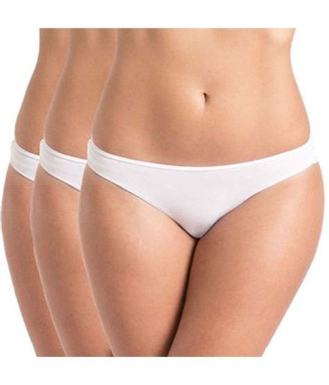Ultimate White Cotton Soft Women S Bikini Panty Pack Of 3 Buy Ultimate White Cotton Soft Women