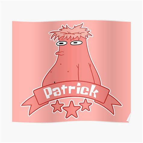 Patrick Star Head Ripped Off Poster By Ghostwrench Redbubble