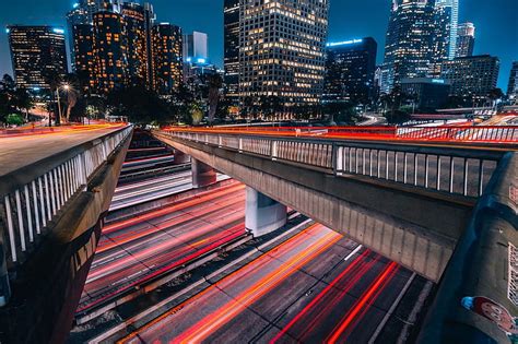 California Los Angeles Skyscrapers Night Californa 2256x1504 Hd