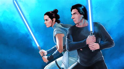Star Wars The Rise Of Skywalker Ben Solo Lightsaber Rey With Blue